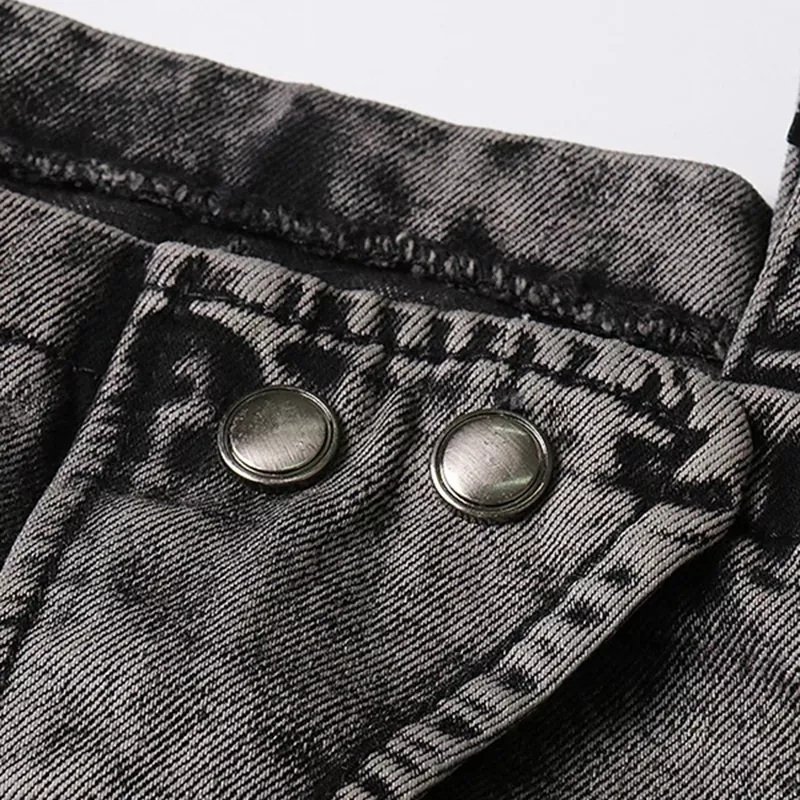 CHICEVER Streetwear Denim Jumpsuits
