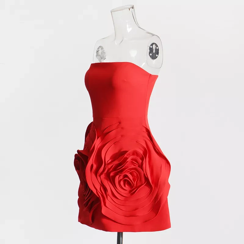 CHICEVER Solid Patchwork Appliques Temperment Dresses For Women