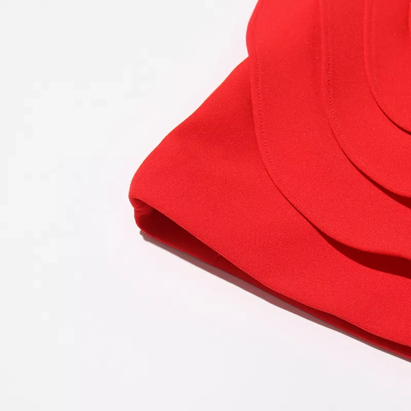 CHICEVER Solid Patchwork Appliques Temperment Dresses For Women