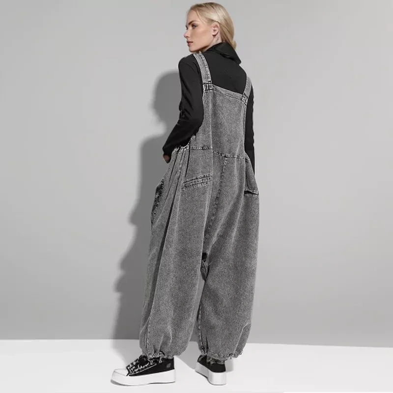 CHICEVER Streetwear Denim Jumpsuits