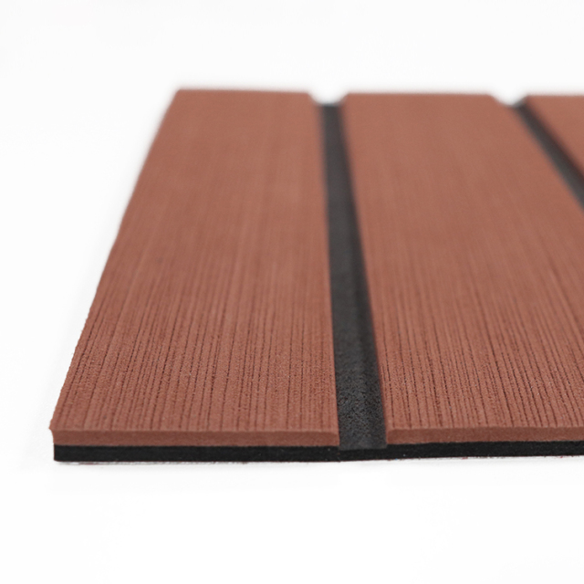 PE/EVA Foam Boat Flooring - Dark Brown Over Black