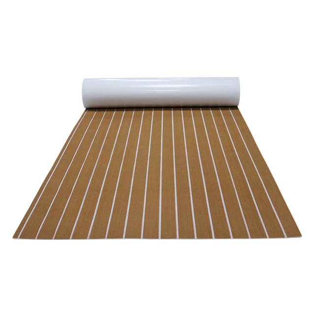 PE/EVA Foam Boat Flooring - Light Brown Over White