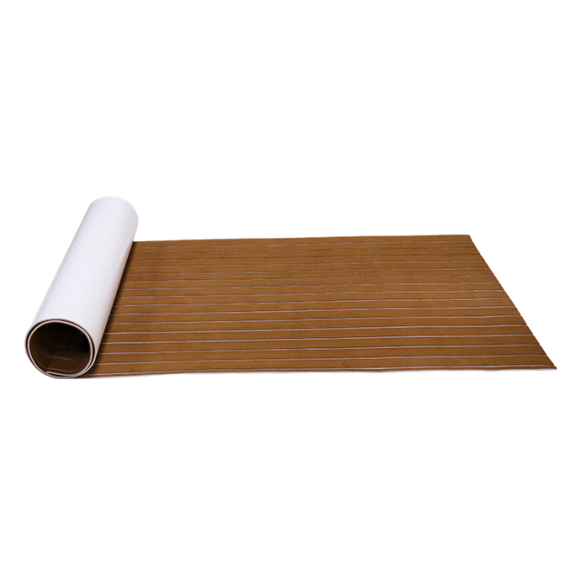 PE/EVA Foam Boat Flooring - Light Brown Over White