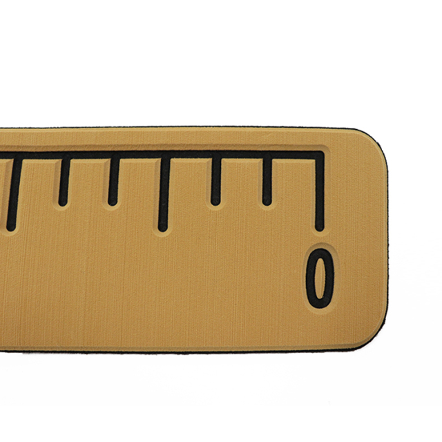 PE/EVA Foam Fish Ruler - Light Teak Over Black