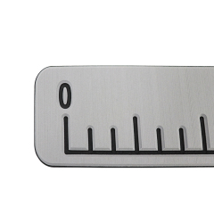 PE/EVA Foam Fish Ruler - Light Grey Over Black