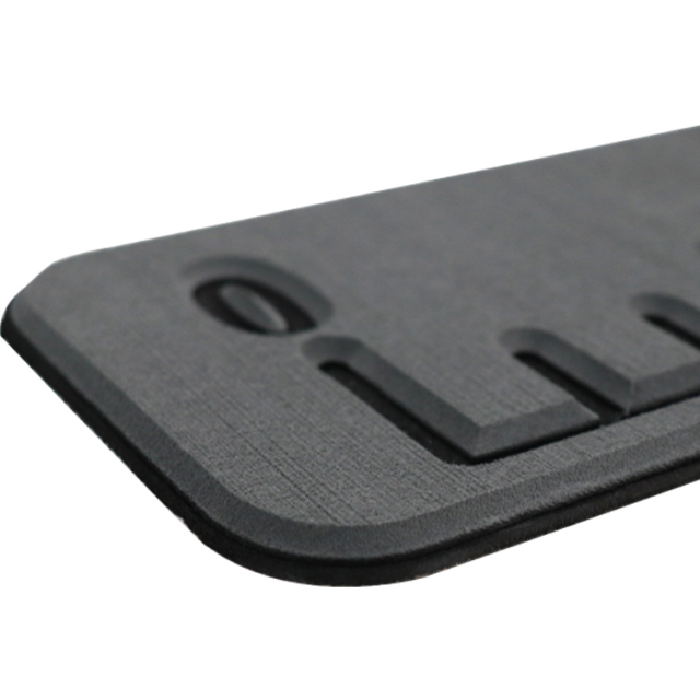 PE/EVA Foam Fish Ruler - Dark Grey Over Black