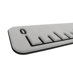 PE/EVA Foam Fish Ruler - Light Grey Over Black