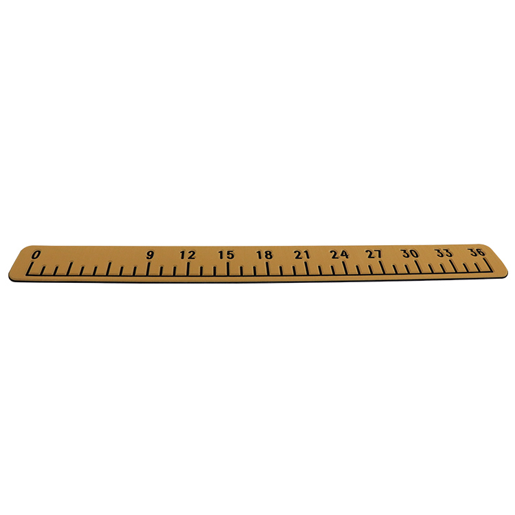 PE/EVA Foam Fish Ruler - Light Teak Over Black
