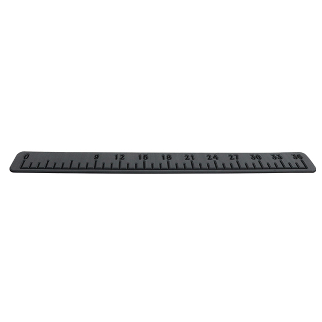 PE/EVA Foam Fish Ruler - Dark Grey Over Black