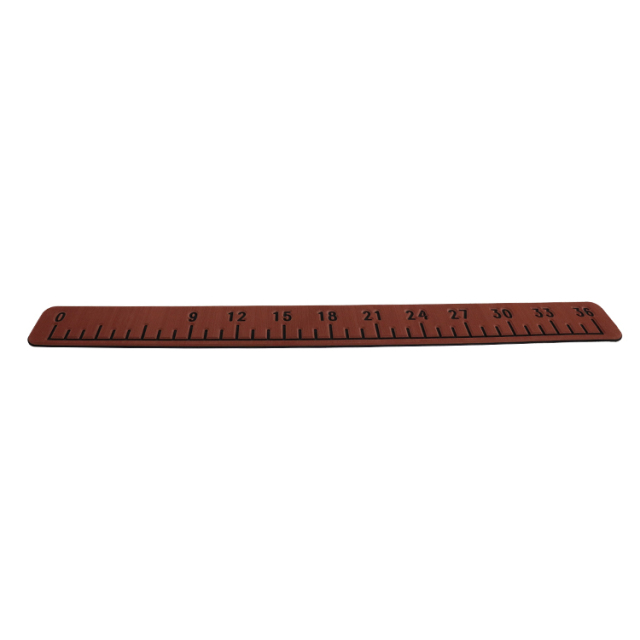 PE/EVA Foam Fish Ruler - Dark Brown Over Black