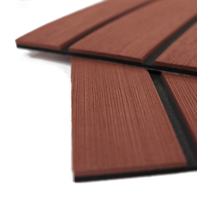 Boat Marine EVA Foam Faux Black +Brown lines teak decking mat