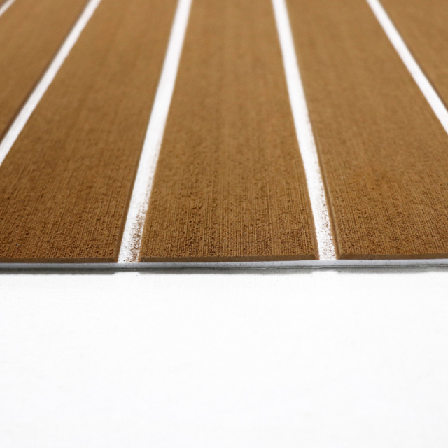 Brown Top White Lines Diamond Marine Eva Foam Boat Decking Sheet with adhesive