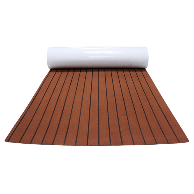 Boat Marine EVA Foam Faux Black +Brown lines teak decking mat