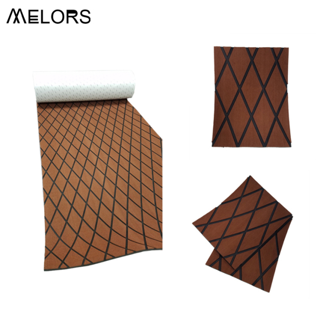 Melors High Quality Double Layer Marine PE/EVA Foam Faux Teak Skateboard Decking Sheet for Boat