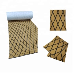 Melors Custom Straight Square Scratched Diamond EVA Faux Teak Marine Flooring for Boats