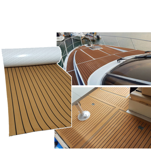 Custom CNC EVA Foam Boat Deck Sheets Self Adhesive Faux Teak