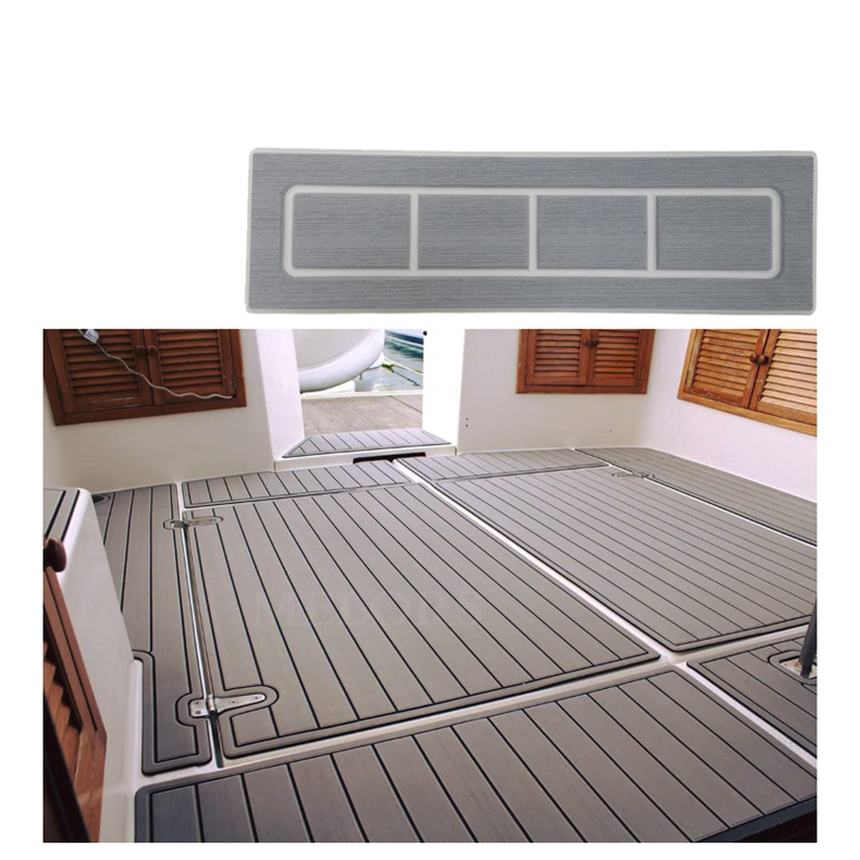 Melors Boat Material Faux Eva Marine Teak CNC Customized Design Decking Sheet