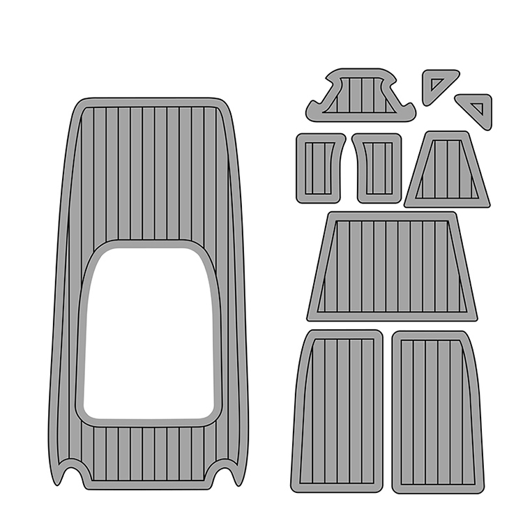 CNC cut EVA foam sheets for accurate and clean marine deck customization.