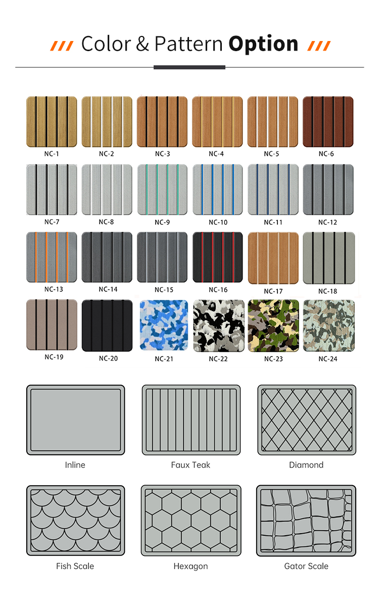 Non-slip boat deck foam from factory using UV-resistant EVA sheets