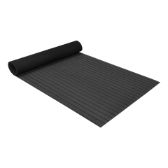 Black vinyl marine flooring for boats