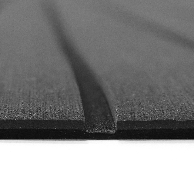 Black EVA foam flooring sheet with 3M adhesive