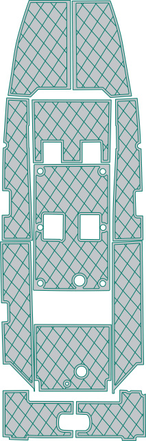 Personalized EVA/PE foam marine decking with over 100 color options.