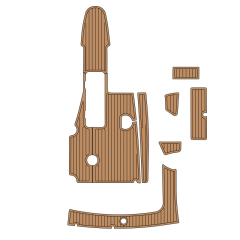 Made-to-order boat decking with precise CNC cutting and UV-resistant properties.