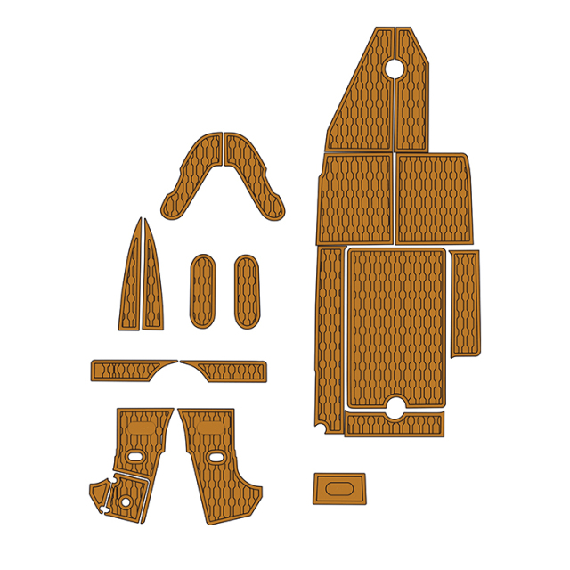 Custom-fit marine decking, offering both style and functionality for your boat.