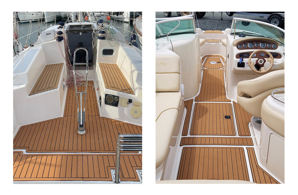 Marine deck flooring for boats, featuring high-quality EVA material with excellent anti-slip properties, ensuring safety and comfort on deck.