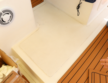 Step-by-step installation of EVA marine flooring on a boat deck