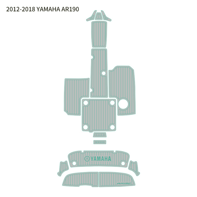 Custom decks for boats, specifically for 2012–2018 YAMAHA AR190 model