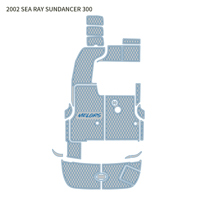 2002 Sea Ray Sundancer 300 boat interior with custom foam decking