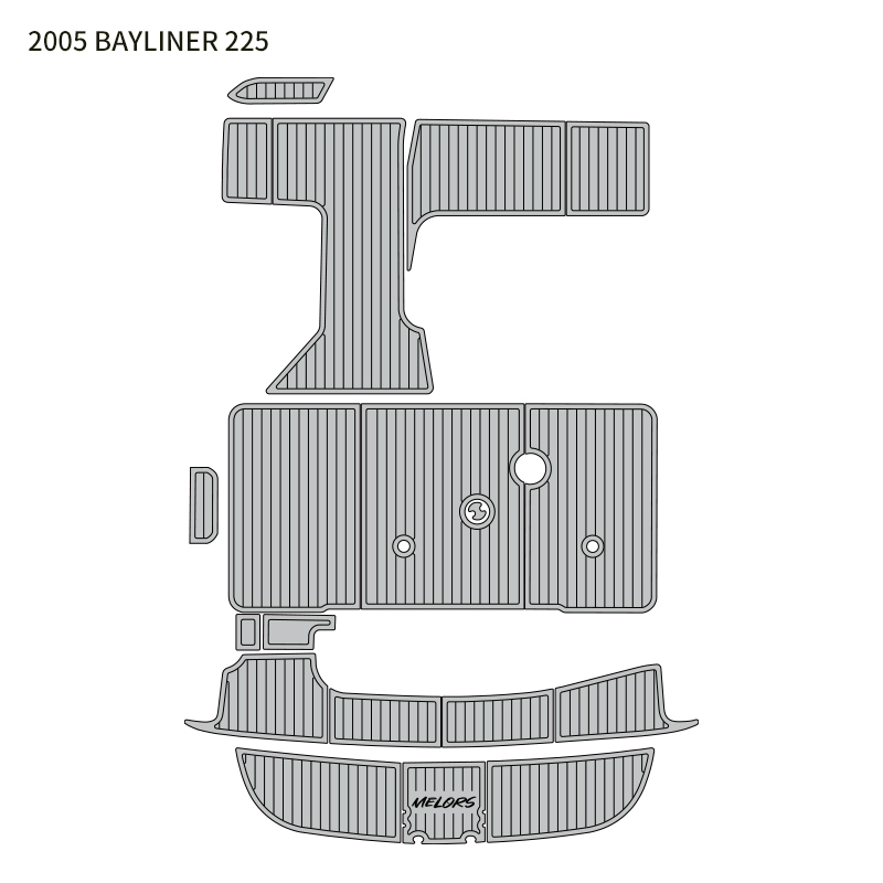 Waterproof EVA foam decking for 2005 Bayliner 225, custom cut, UV protected