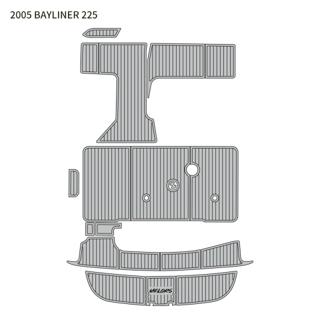 Teak EVA decking for Bayliner 225 – Tailored marine flooring from trusted factory supplier.