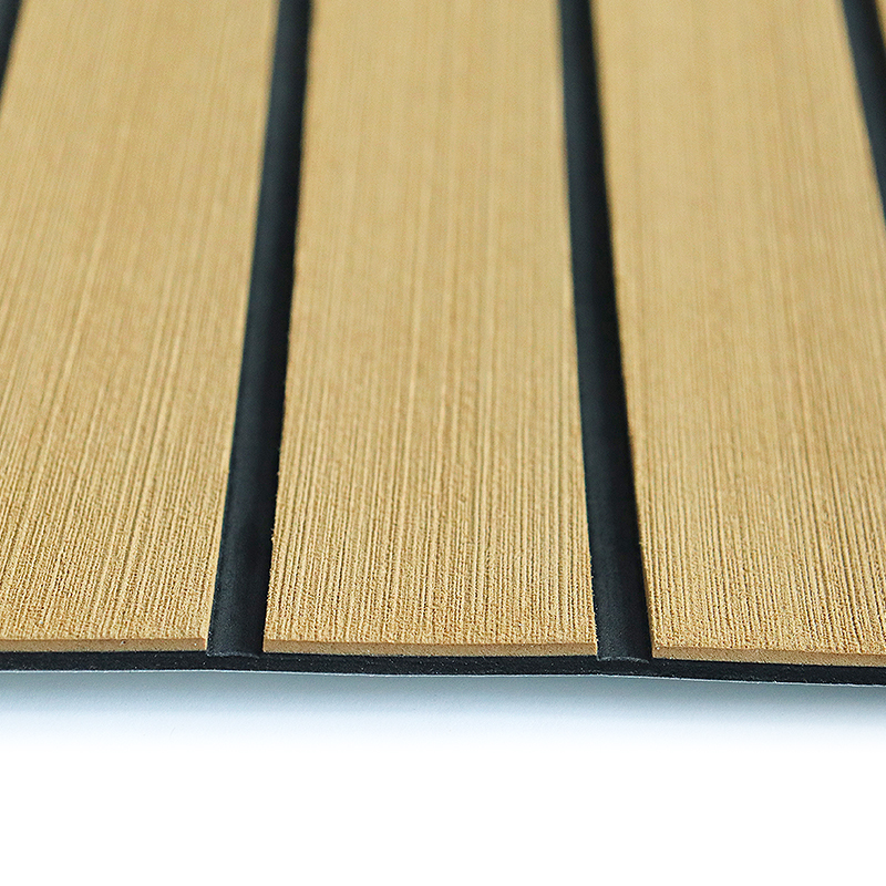 Teak-style boat decking material – durable EVA foam certified for UV protection and marine-grade performance
