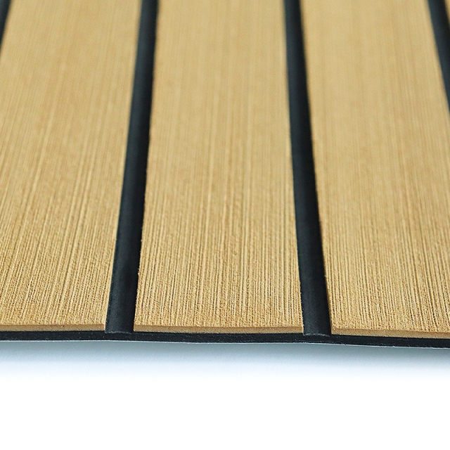 Teak-style boat decking material – durable EVA foam certified for UV protection and marine-grade performance