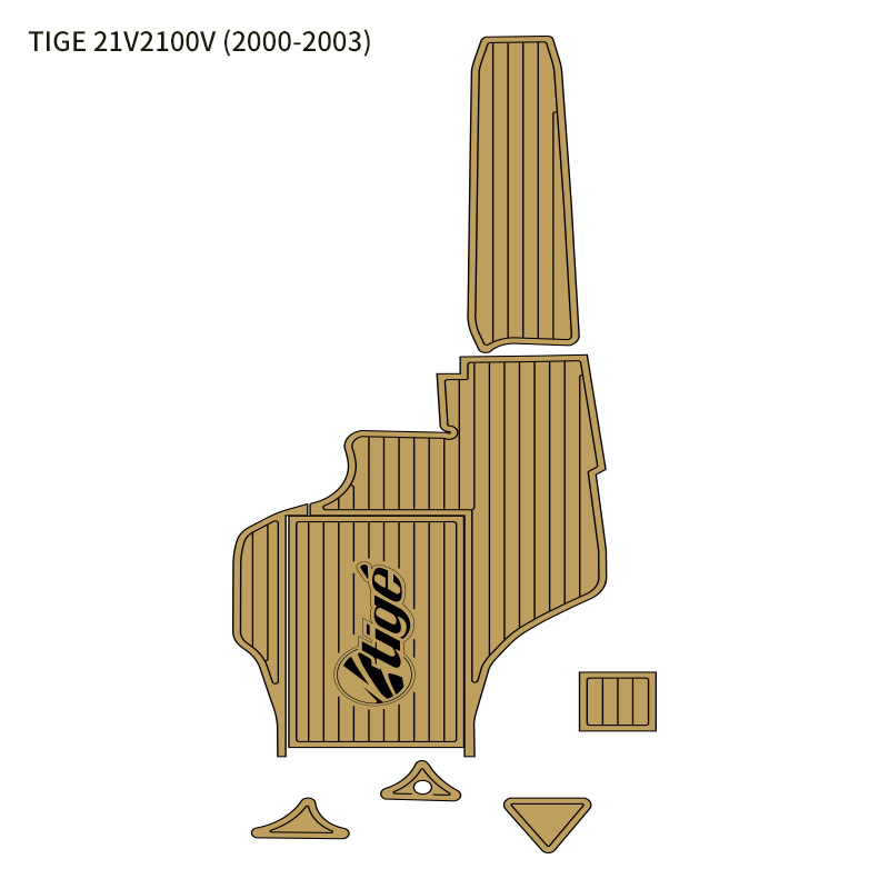EVA boat mats for Tige 21v2100v (2000-2003), precision CNC cut by factory