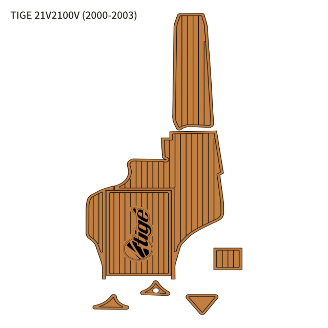 Marine EVA foam decking for Tige 21V/2100V (2000–2003) CNC engraved