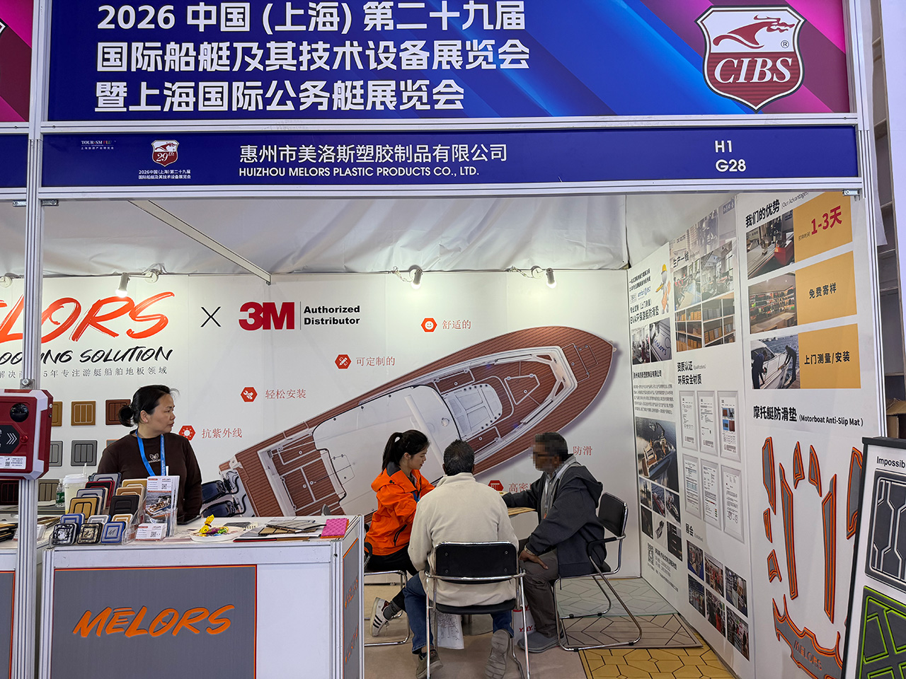 Australia customer showing boat logo to Melors