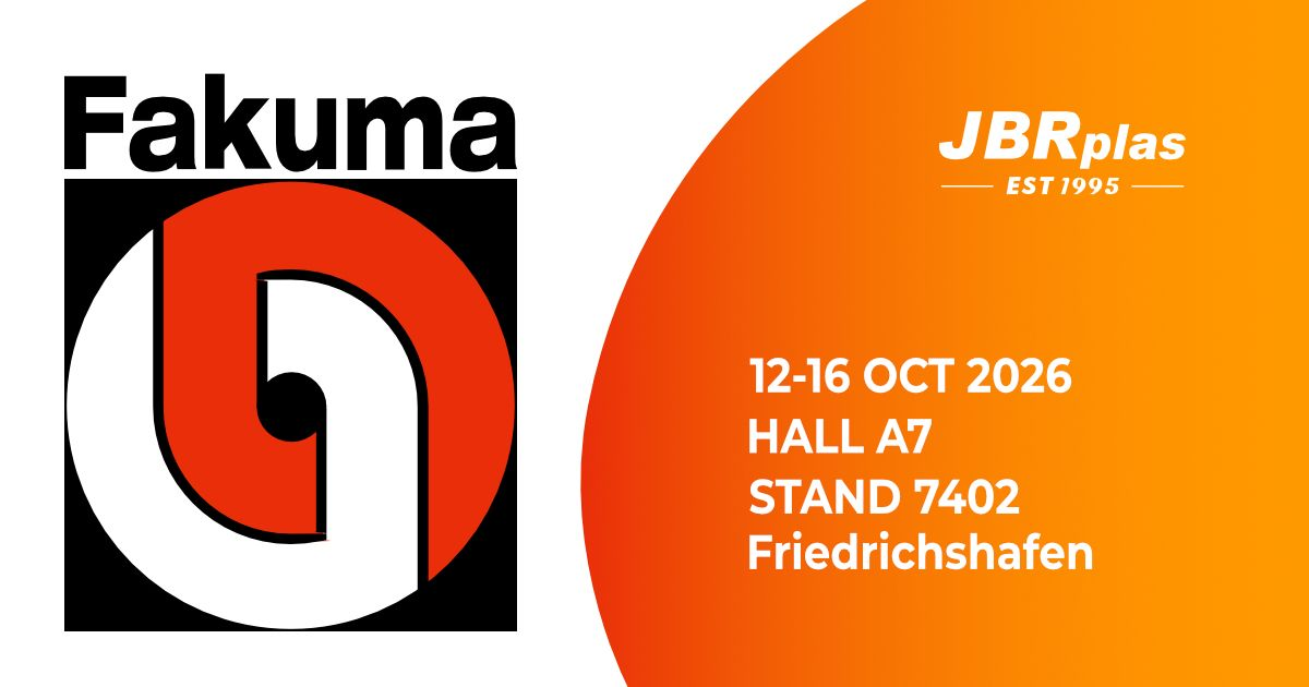 JBRplas at Fakuma 2026 &mdash; Hall A7, Stand 7402, Oct 12&ndash;16, Friedrichshafen