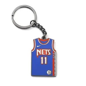 Customized Keychains Basketball Player Key Chain Metal Keychain Sportswear Keyring School Carnival Reward Gifts
