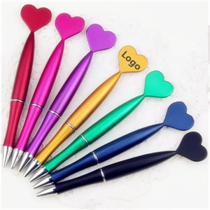 Lovely Heart Shaped Ballpoint Pen Customized Pens for School Office Awards Gifts