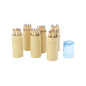 12-Piece Colored Pencil Set with Sharpener