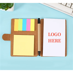 Colored Sticky Notes Set Daily Planner Sticky Note Dividers Tabs Organizer w/ Ballpoint Pen Notepads for School Office Supplies