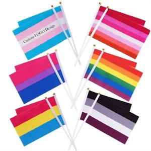 Custom logo Mini Handheld Flag