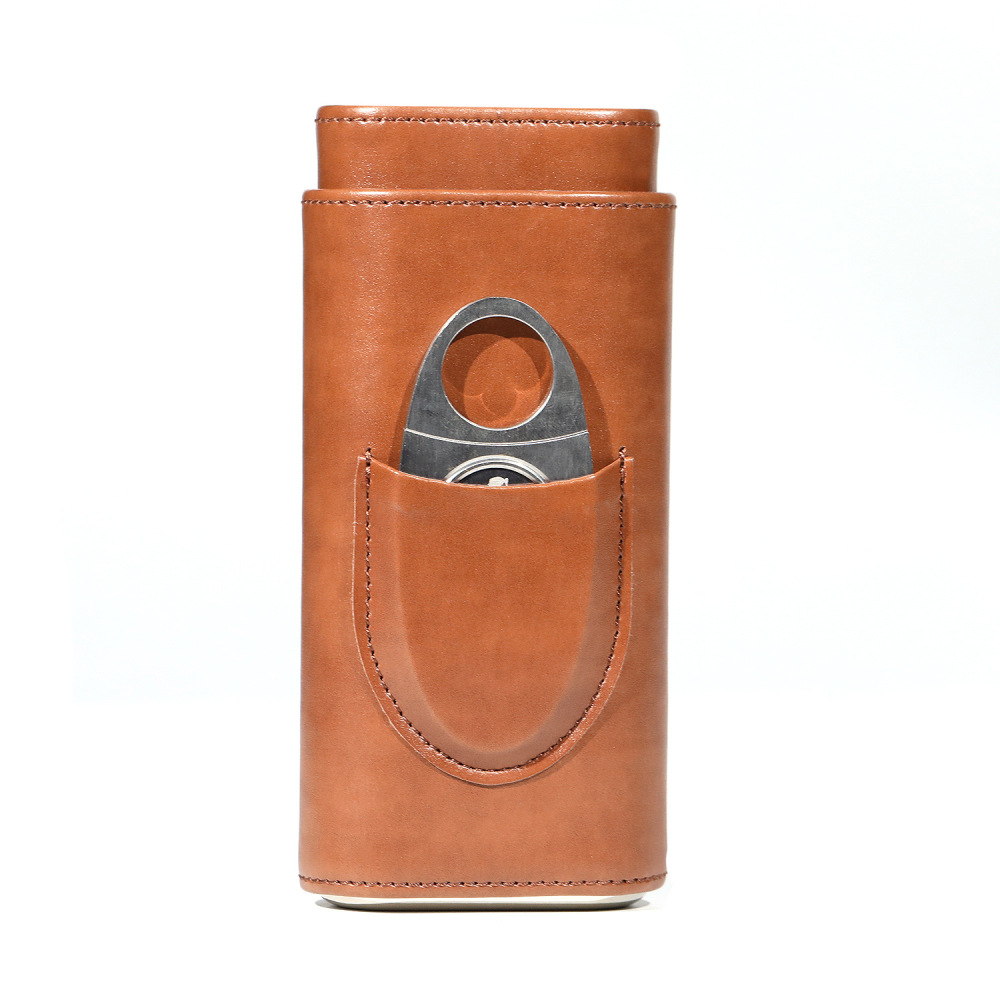 Leather Cigar Case w/ Cutter