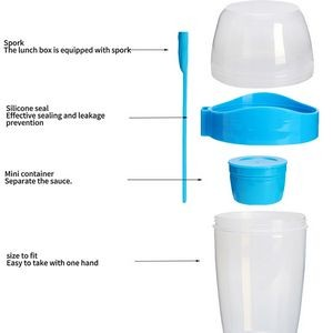 Salad/Breakfast Cup W/ Lid Spoon