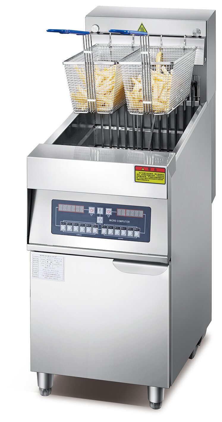 Computer version of oil fryer with filter