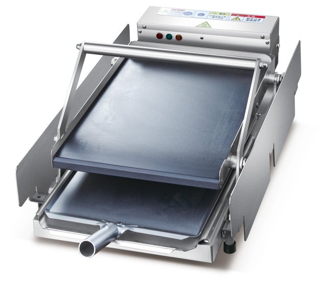 Mechanical version of cast aluminum burger machine