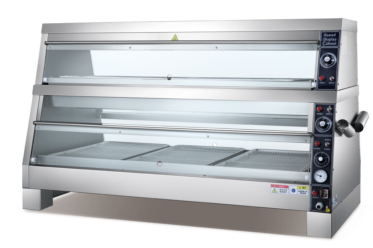 Manual water inlet mechanical display cabinet